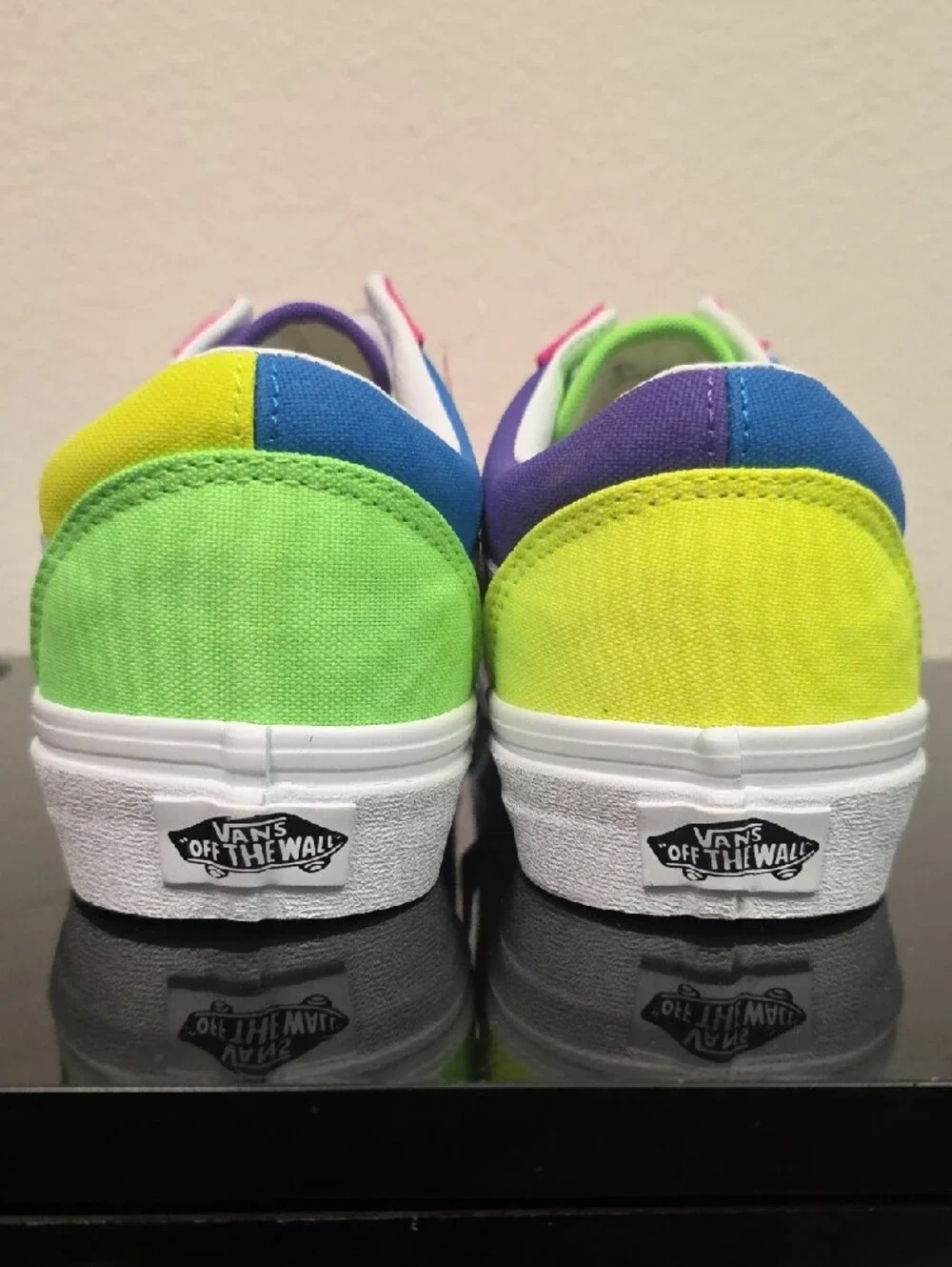 Vans Old Skool Neon Colorblock Retro Pink Men’s 8.5 Women’s 10 Skate New